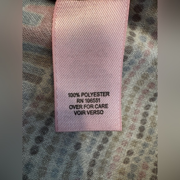 Calypso St Barth Boho Spotted Print Tie Neck Long Sleeve Peasant Blouse Sz S - Picture 11 of 11